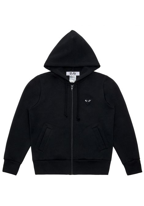 zipped big heart unisex black COMME DES GARÇONS PLAY | AX-T254-0511